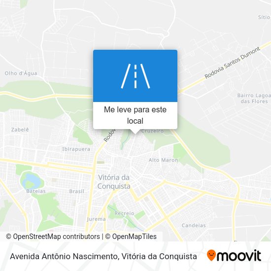 Avenida Antônio Nascimento mapa