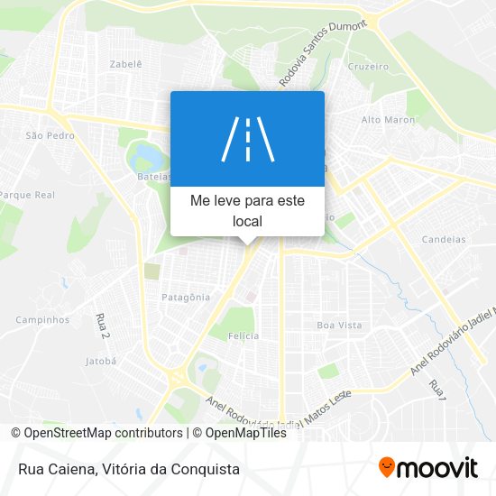 Rua Caiena mapa