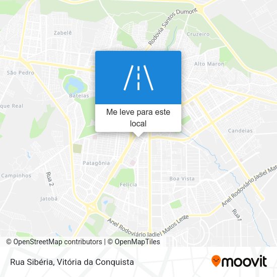 Rua Sibéria mapa