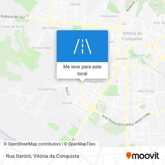Rua Itaroró mapa