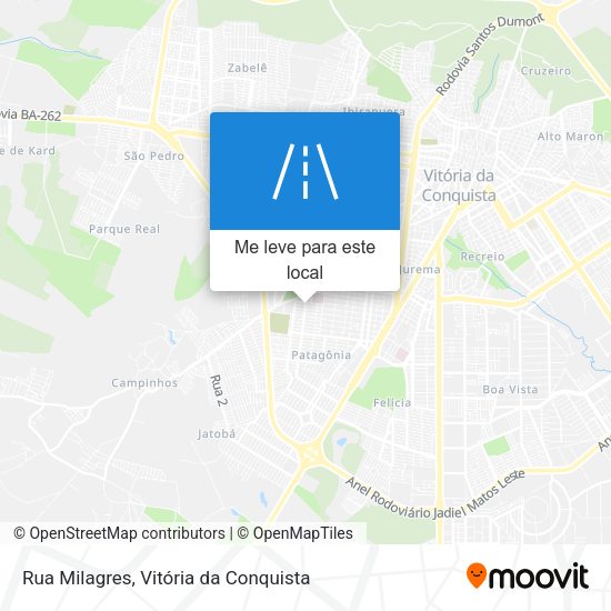 Rua Milagres mapa