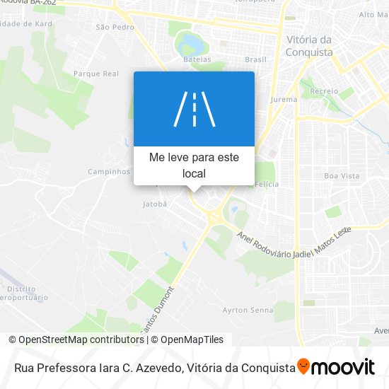 Rua Prefessora Iara C. Azevedo mapa