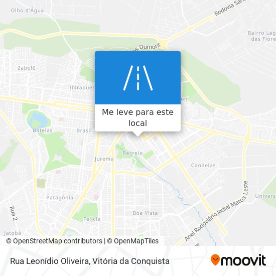 Rua Leonídio Oliveira mapa