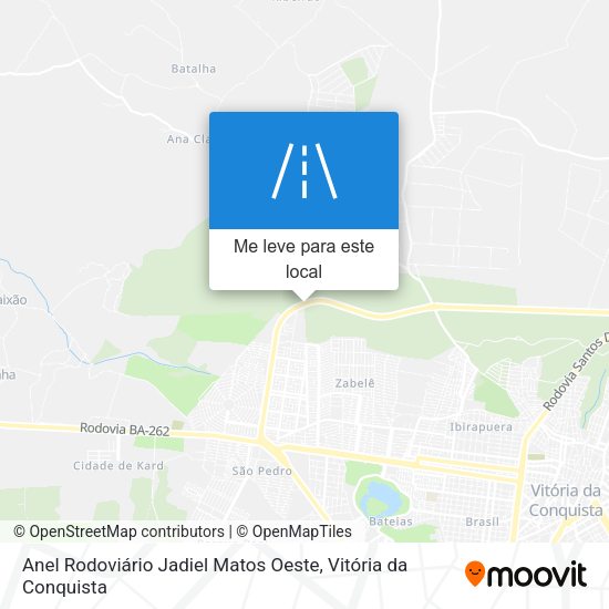 Anel Rodoviário Jadiel Matos Oeste mapa