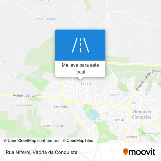 Rua Niterói mapa