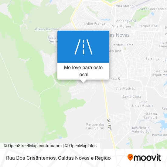 Rua Dos Crisântemos mapa