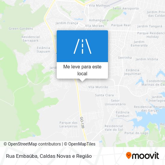 Rua Embaúba mapa