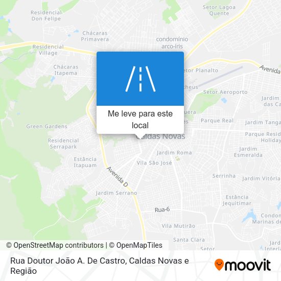 Rua Doutor João A. De Castro mapa