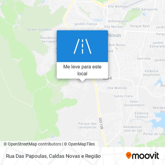 Rua Das Papoulas mapa