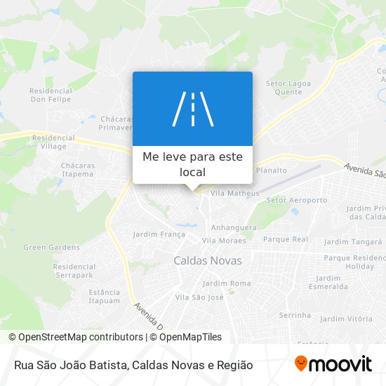 Rua São João Batista mapa