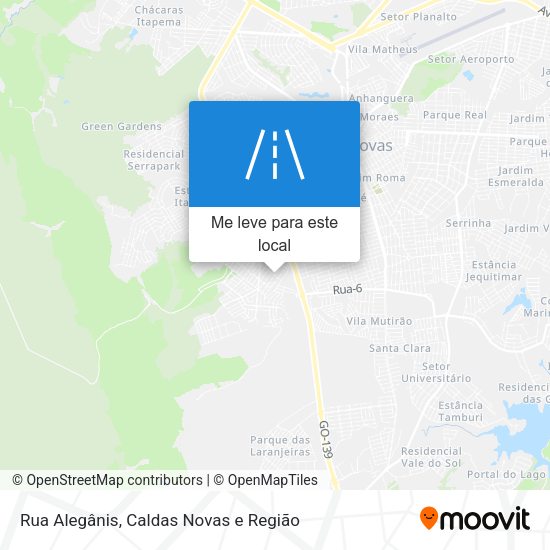 Rua Alegânis mapa