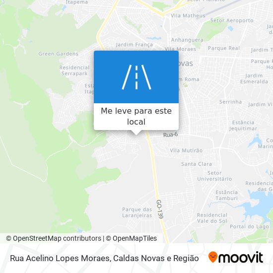 Rua Acelino Lopes Moraes mapa