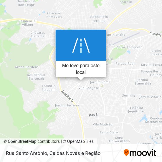 Rua Santo Antônio mapa