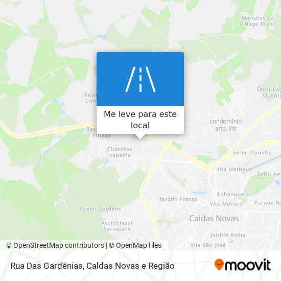 Rua Das Gardênias mapa