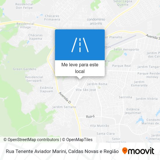 Rua Tenente Aviador Marini mapa