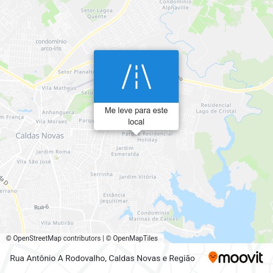 Rua Antônio A Rodovalho mapa