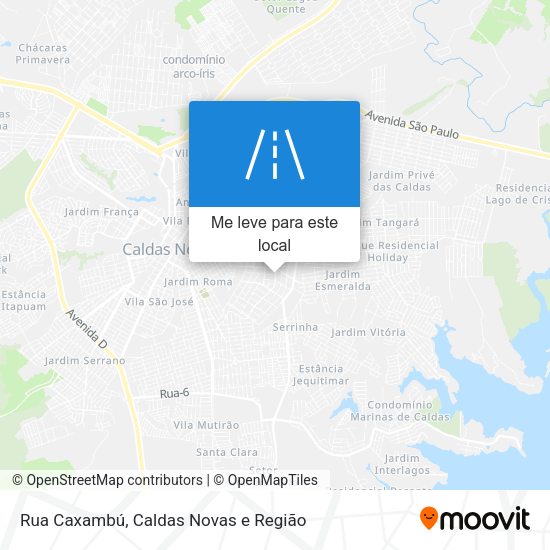 Rua Caxambú mapa