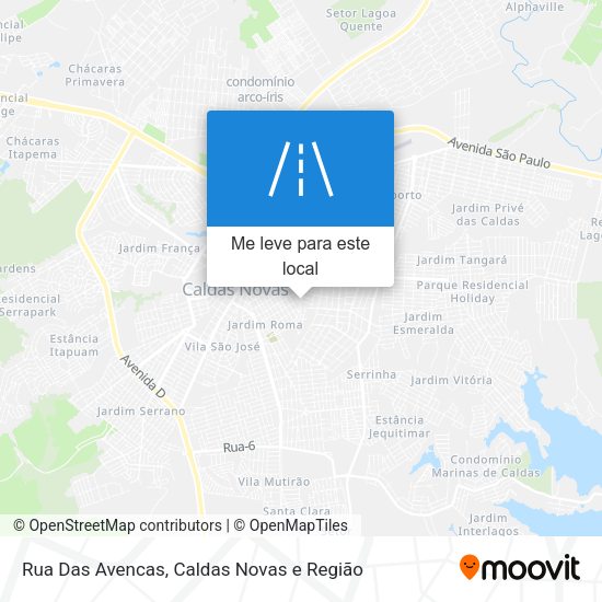 Rua Das Avencas mapa