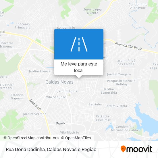 Rua Dona Dadinha mapa