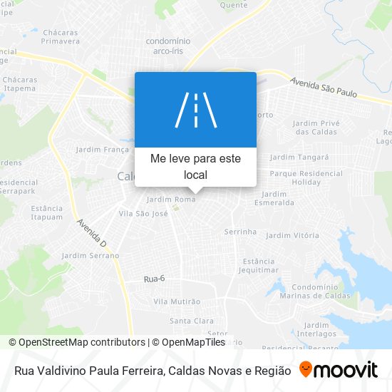 Rua Valdivino Paula Ferreira mapa