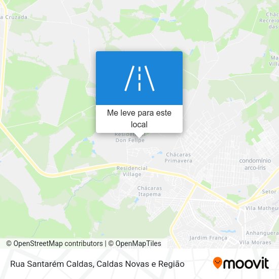 Rua Santarém Caldas mapa