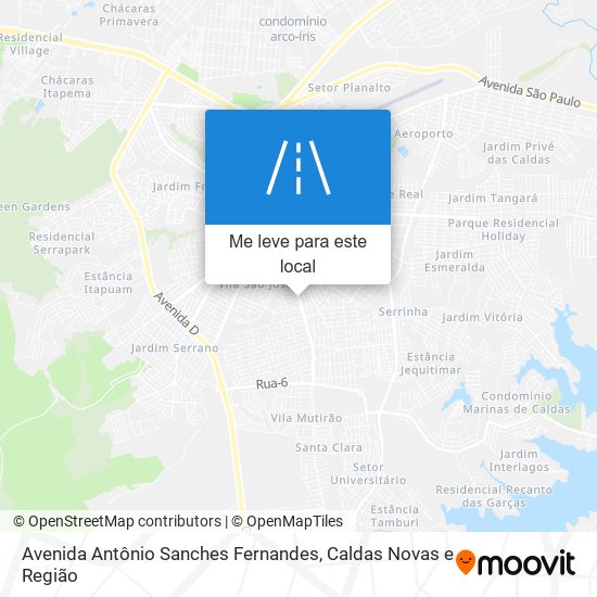 Avenida Antônio Sanches Fernandes mapa