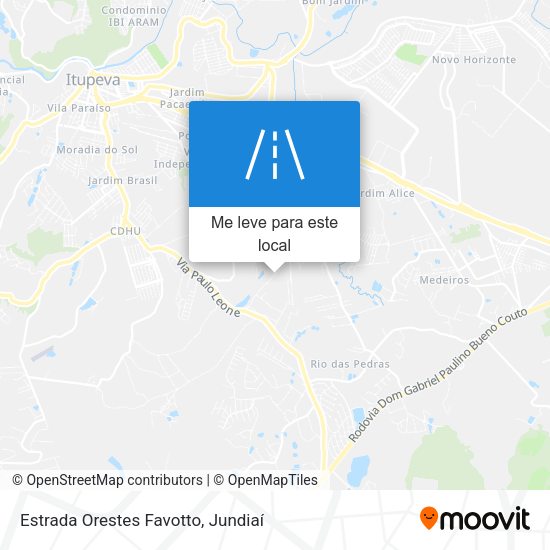 Estrada Orestes Favotto mapa