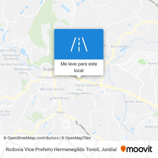 Rodovia Vice-Prefeito Hermenegildo Tonoli mapa