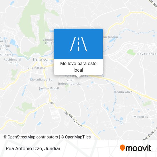 Rua Antônio Izzo mapa