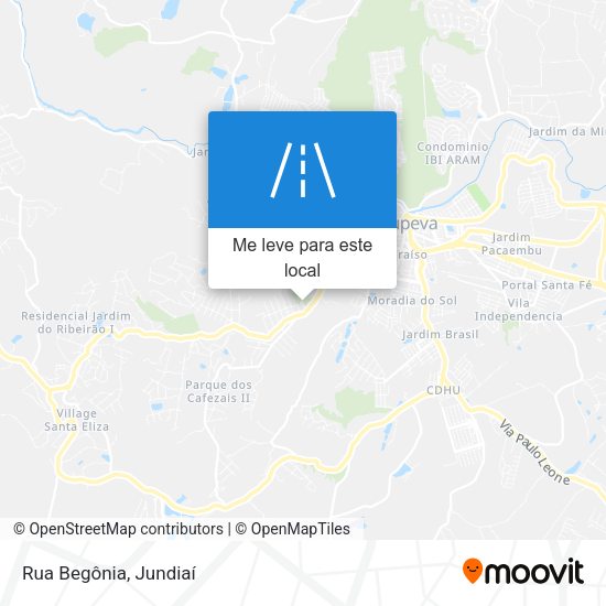 Rua Begônia mapa