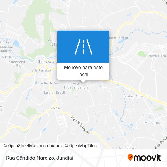 Rua Cândido Narcizo mapa
