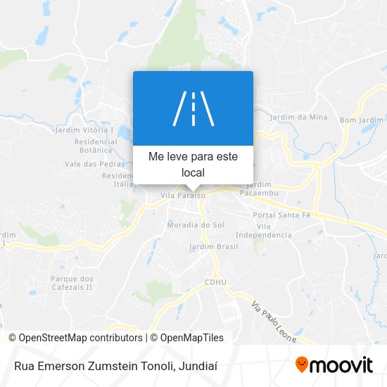 Rua Emerson Zumstein Tonoli mapa