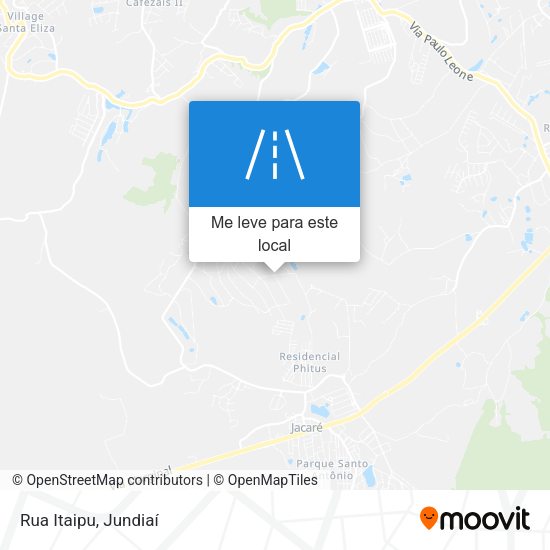 Rua Itaipu mapa