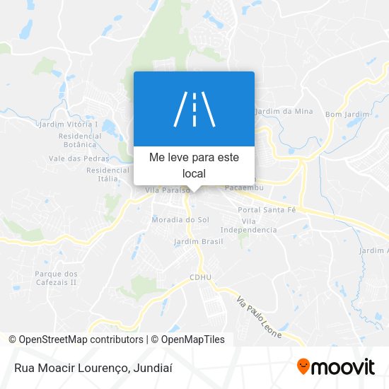 Rua Moacir Lourenço mapa