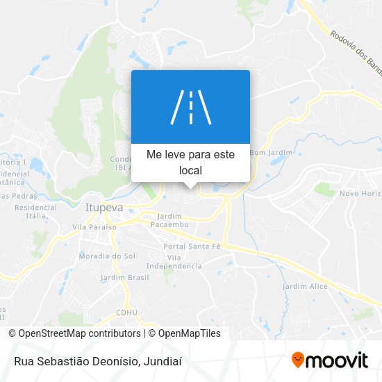Rua Sebastião Deonísio mapa