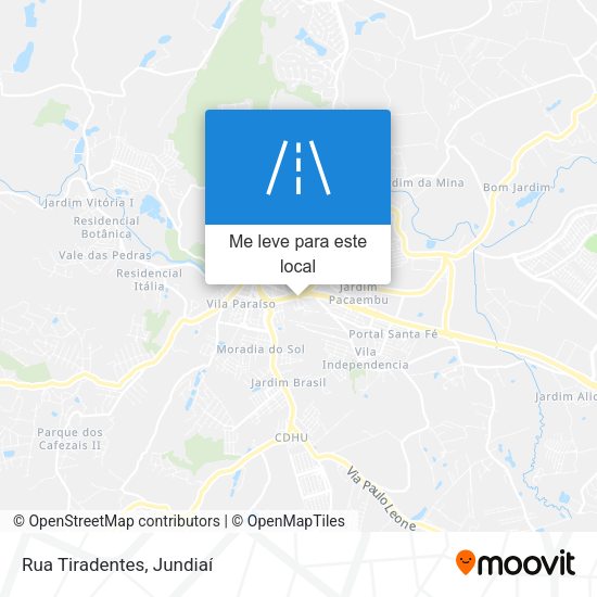 Rua Tiradentes mapa