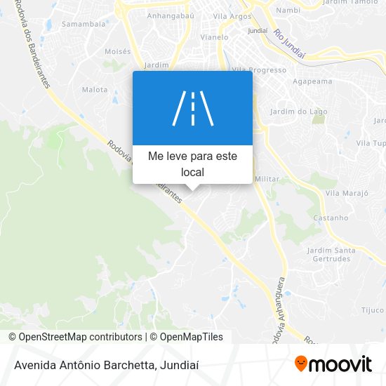 Avenida Antônio Barchetta mapa