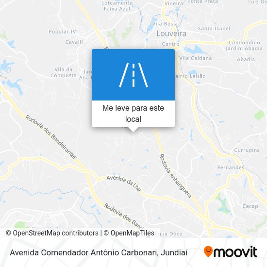 Avenida Comendador Antônio Carbonari mapa