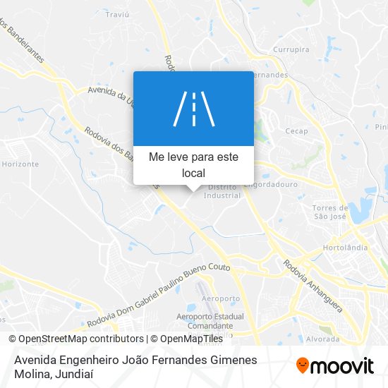 Avenida Engenheiro João Fernandes Gimenes Molina mapa