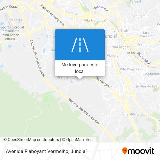 Avenida Flaboyant Vermelho mapa