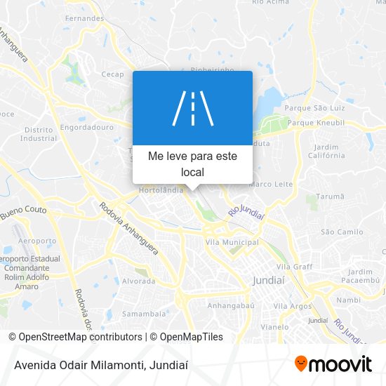 Avenida Odair Milamonti mapa