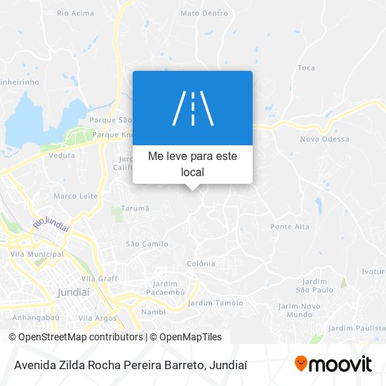 Avenida Zilda Rocha Pereira Barreto mapa