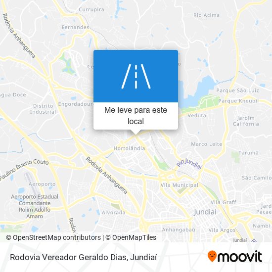 Rodovia Vereador Geraldo Dias mapa