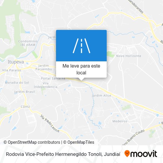 Rodovia Vice-Prefeito Hermenegildo Tonoli mapa