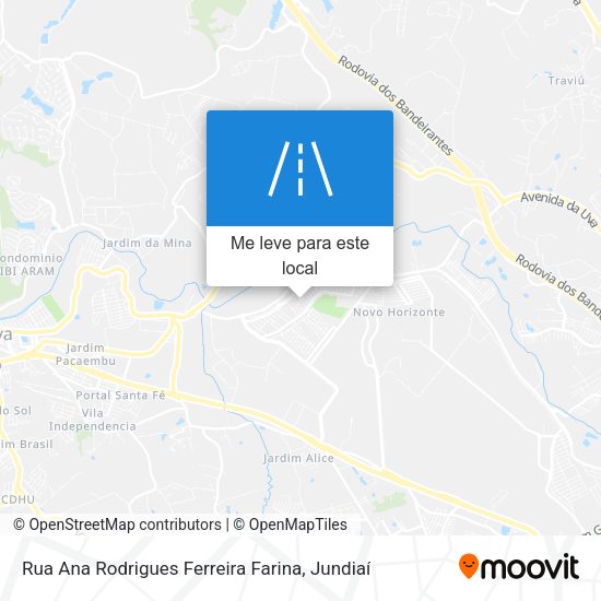 Rua Ana Rodrigues Ferreira Farina mapa