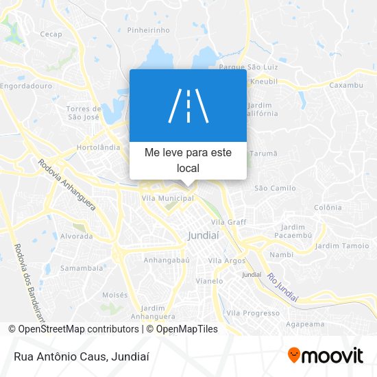 Rua Antônio Caus mapa