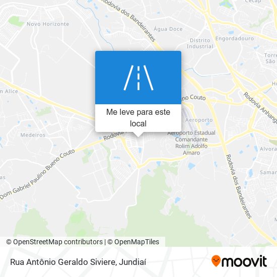 Rua Antônio Geraldo Siviere mapa