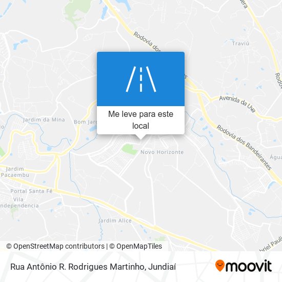 Rua Antônio R. Rodrigues Martinho mapa
