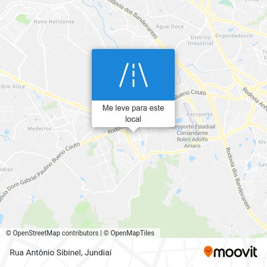 Rua Antônio Sibinel mapa