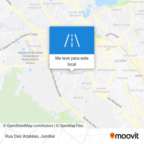 Rua Das Azaléas mapa